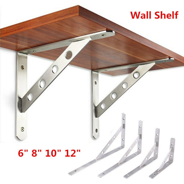 12 Pcs 8" x 10" inch Utility Metal Wall Shelf Corner Bracket Support White LOT